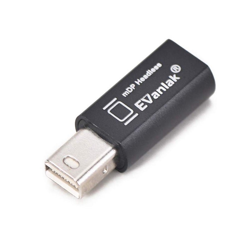 EVanlak Mini DisplayPort Headless Ghost Display Emulator for PC 4K DP Dummy Plug (fit Headless 1080-3840x2160@17hz) - Image 1